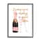 Stupell Industries Champagne Always Good Idea Phrase Chic Wine Bottle Framed Wall Art
